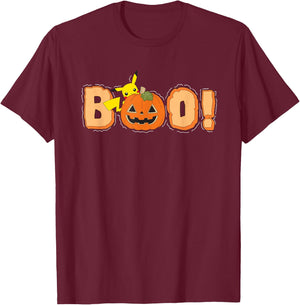 Pokémon - Halloween Pika Boo! T-Shirt - T-Shirt | Maroon