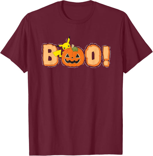 Pokémon - Halloween Pika Boo! T-Shirt - T-Shirt | Maroon