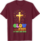 Glow For Jesus - Let Your Light Shine - Christian Religious T-Shirt - T-Shirt | Maroon