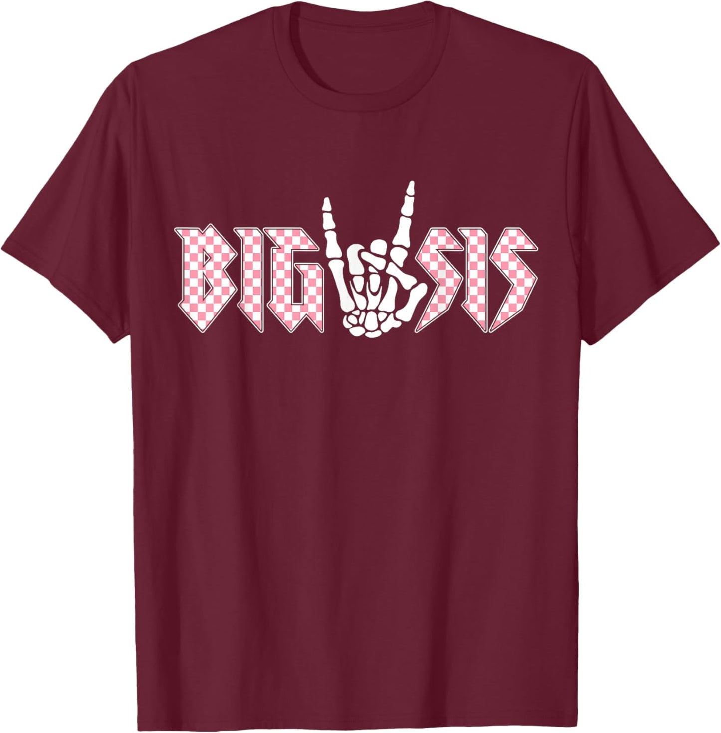 Big Sister Of The Bad Two the Bone Birthday 2 Years Old T-Shirt - T-Shirt | Maroon