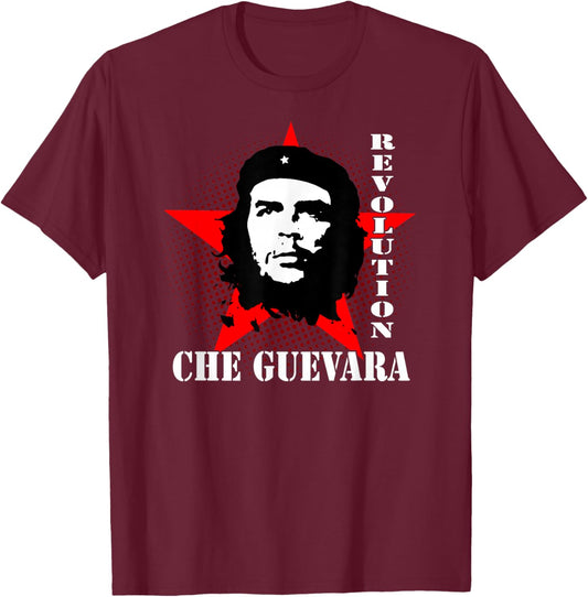 Che Guevara Rebel Signature Guerrilla Icon Revolution T-Shirt - T-Shirt | Maroon