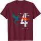 Kids Boys Girls 4 Year Old Birthday Dragon Shirt 4th Birthday T-Shirt - T-Shirt | Maroon
