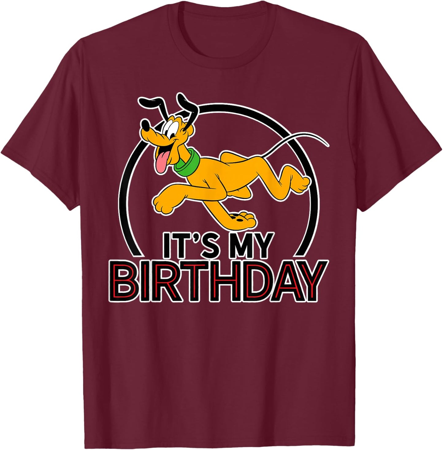 Pluto - Birthday T-Shirt - T-Shirt | Maroon
