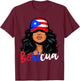 Puerto Rican Girl Puerto Rico Flag Proud Boricua Women T-Shirt - T-Shirt | Maroon