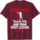 Touch me and your first Lesson is free Krav Maga T-Shirt - T-Shirt | Maroon