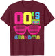 2000's Grandma Themed Party 00s Costume Early 2000s Outfit T-Shirt - T-Shirt | Maroon