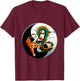 Yin Yang Dragon Tiger T-Shirt - T-Shirt | Maroon