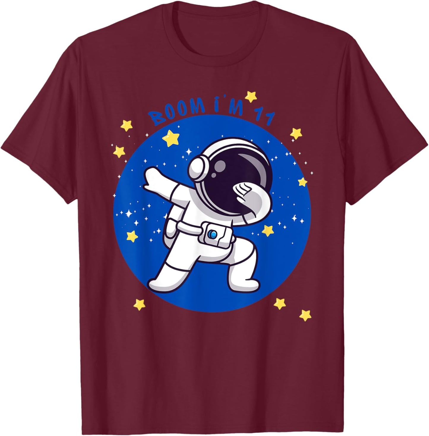 BOOM I'M 11! 11 Year Old Birthday Gear T-Shirt - T-Shirt | Maroon