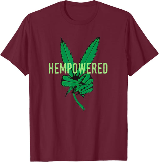 Hemp Farmer Shirt Hempowered Medical Cbd Oil T-Shirt - T-Shirt | Maroon