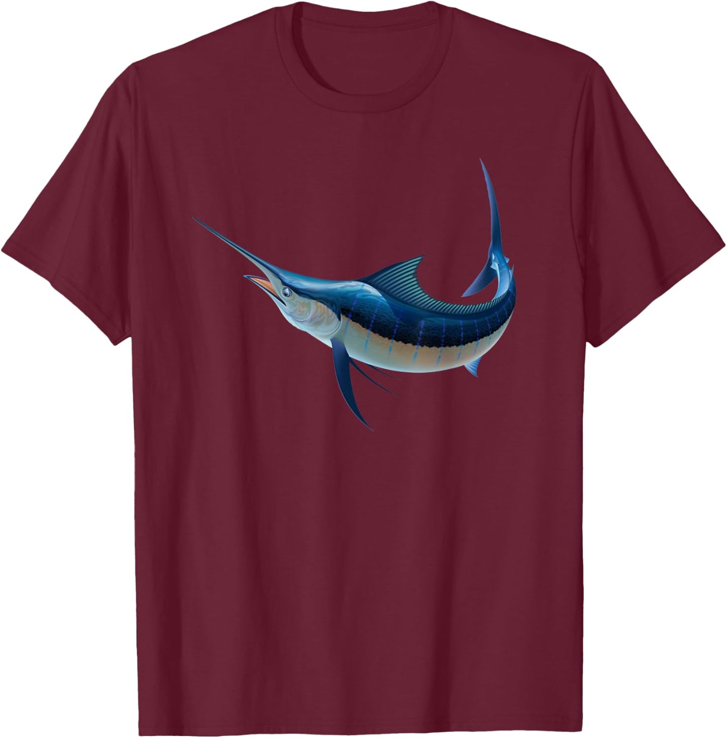 Beautiful Atlantic Blue Marlin Fish T-Shirt - T-Shirt | Maroon