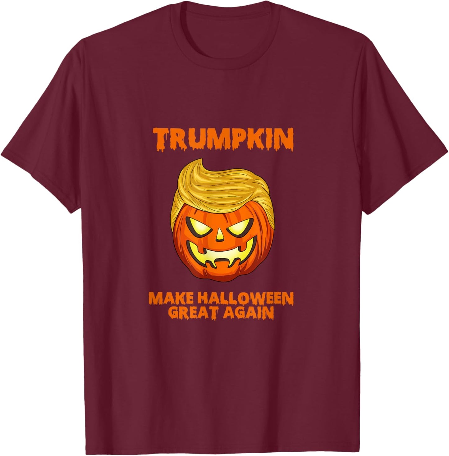 Trumpkin 2024 USA Make Halloween Great Again Funny T-Shirt - T-Shirt | Maroon