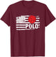 US Flag American Water Polo Swimming Pool Sports T-Shirt - T-Shirt | Maroon