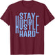 Concrete And Luxury Stay Humble University Blue T-Shirt - T-Shirt | Maroon