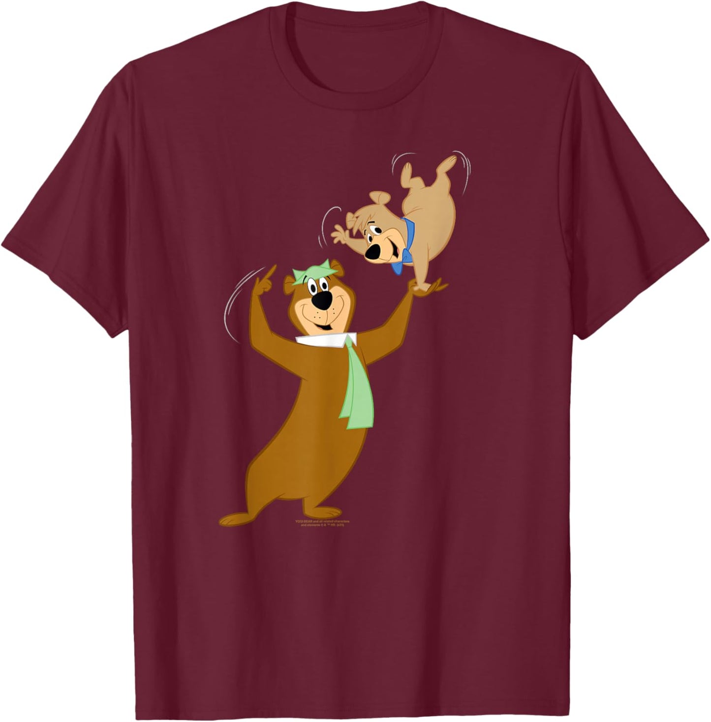 Yogi Bear Boo Boo Do Tricks T-Shirt - T-Shirt | Maroon