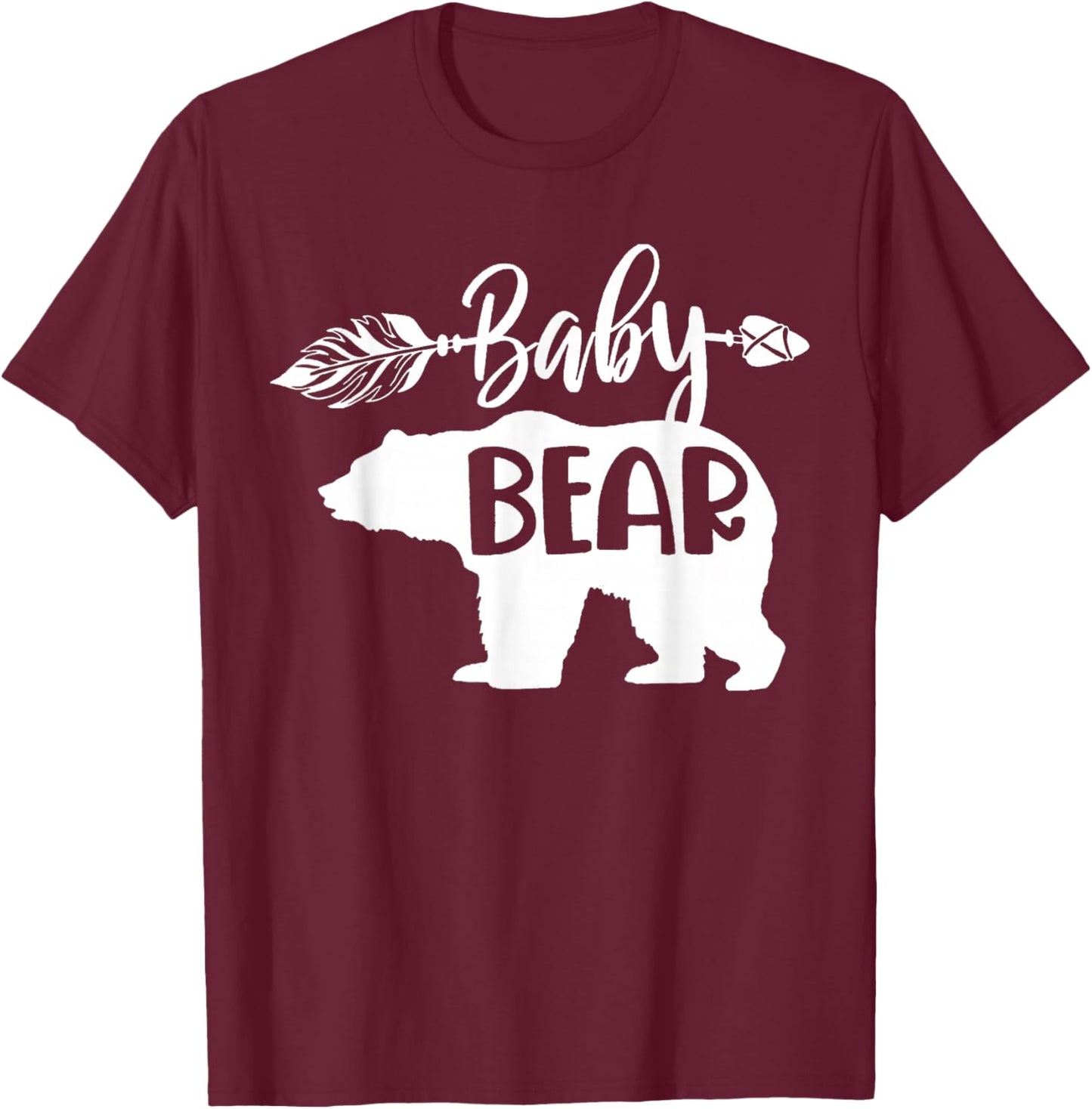 Funny Baby Bear Family Matching Kid Men Women Gifts T-Shirt - T-Shirt | Maroon