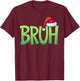 Bruh Christmas Kids Teens Boys Funny Christmas humor Meme T-Shirt - T-Shirt | Maroon