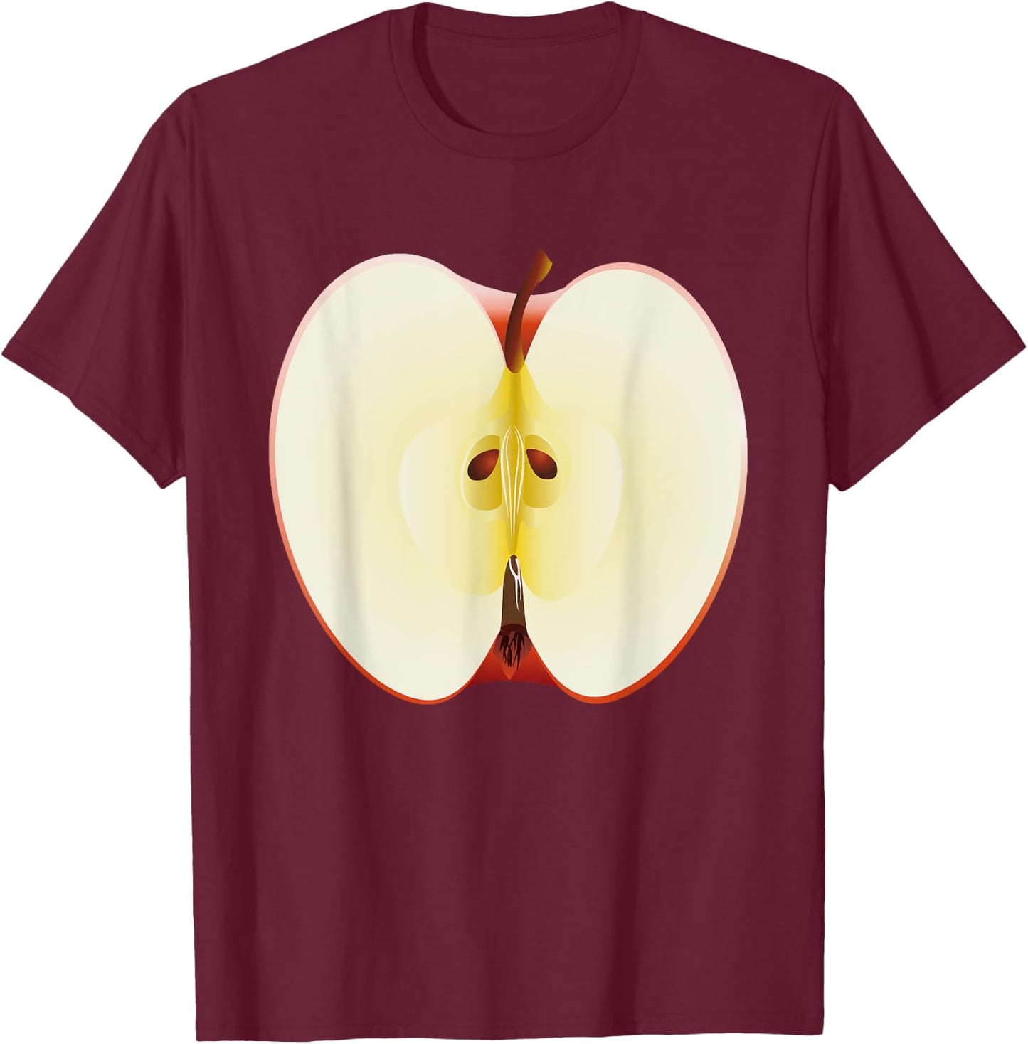 Red Apple Shirt Adult Men Women Kids Apple Costume T-Shirt - T-Shirt | Maroon
