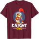 Knight Owl Nocturnal Ornithologist Birds Of Prey T-Shirt - T-Shirt | Maroon