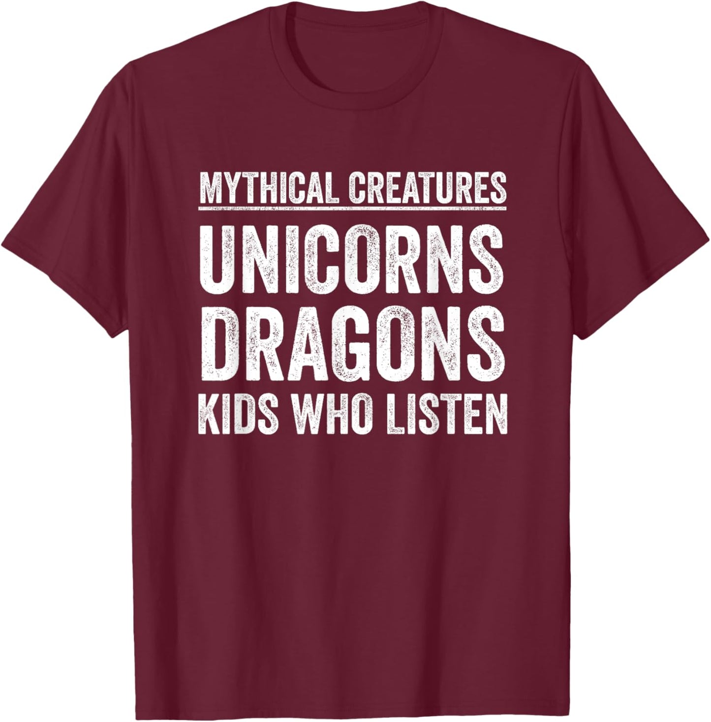 Mythical Creatures Unicorn Dragon Funny Teacher Appreciation T-Shirt - T-Shirt | Maroon
