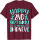 Kidney Recipient Survivor - 2nd Birthday to My New Kidney T-Shirt - T-Shirt | Maroon