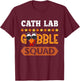 Cath Lab Gobble Squad Turkey Thanksgiving Laboratory Tech T-Shirt - T-Shirt | Maroon