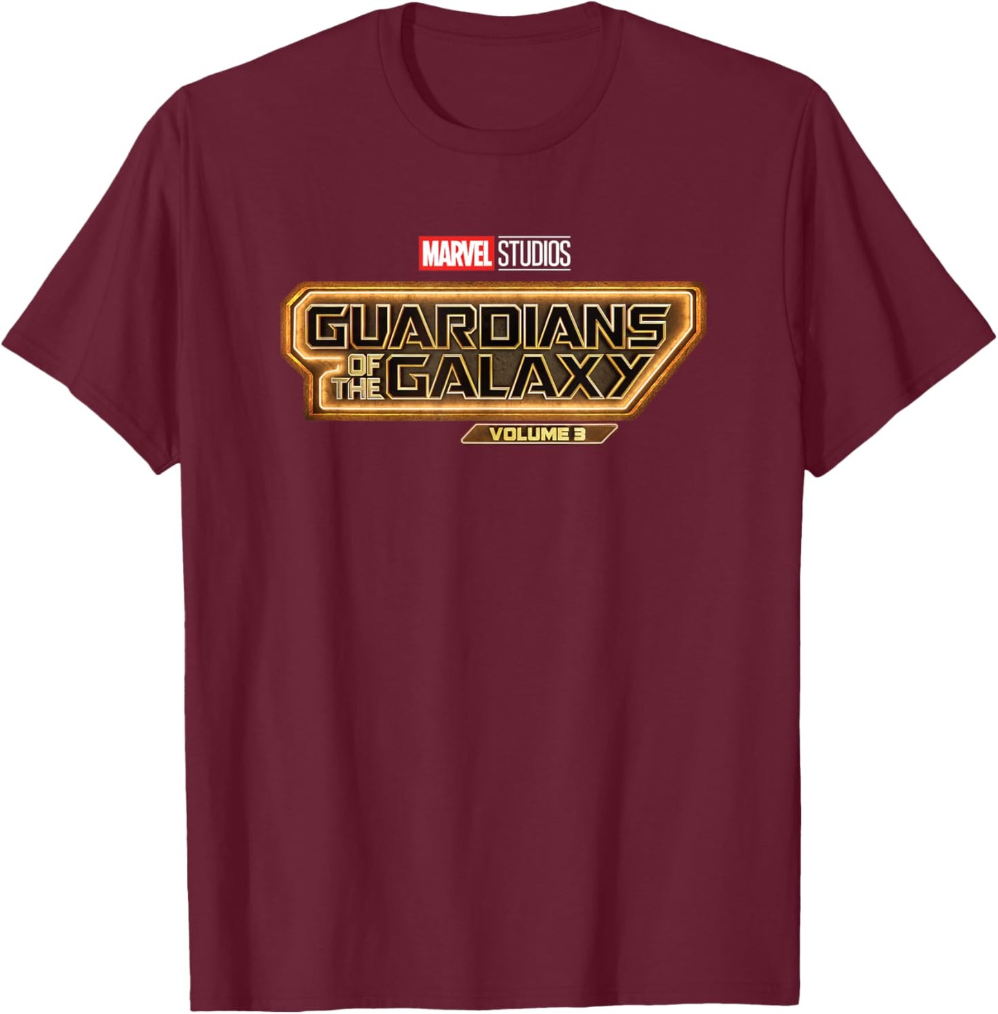 Marvel Guardians of the Galaxy Volume 3 Movie Logo T-Shirt - T-Shirt | Maroon