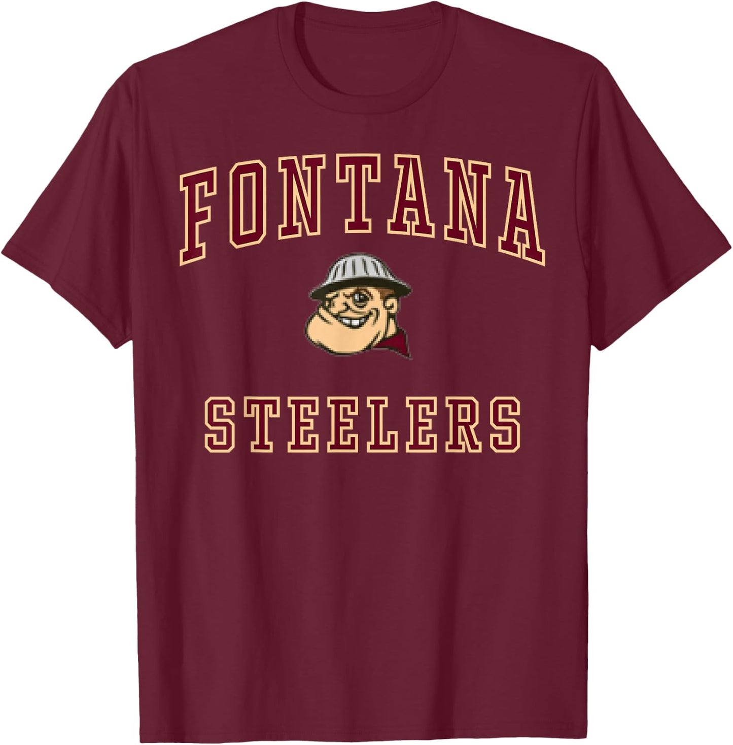 Fontana High School Steelers C1 T-Shirt - T-Shirt | Maroon