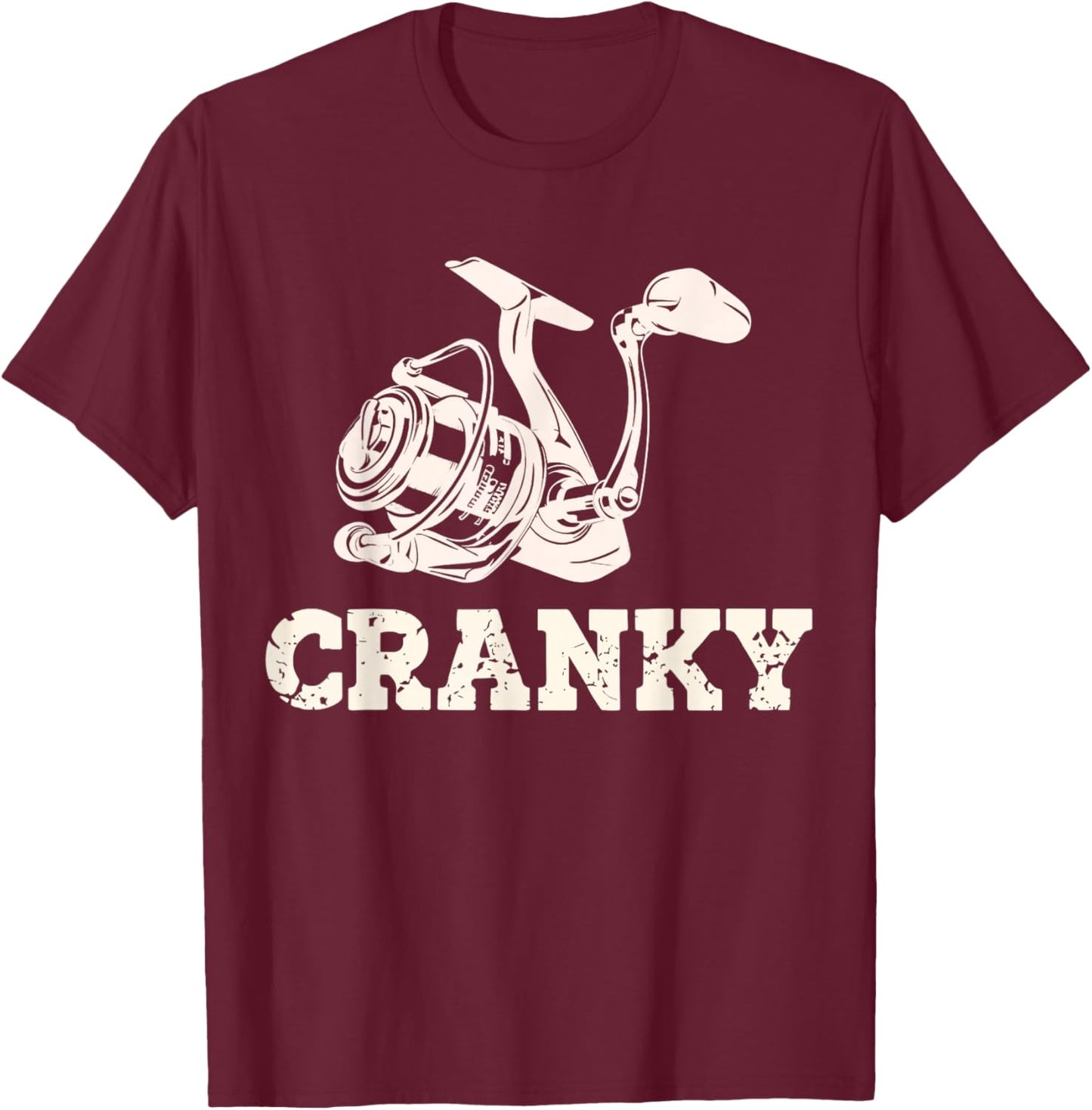 Cranky Fishing Lovers Gift , Women, Boys and Girls T-Shirt - T-Shirt | Maroon
