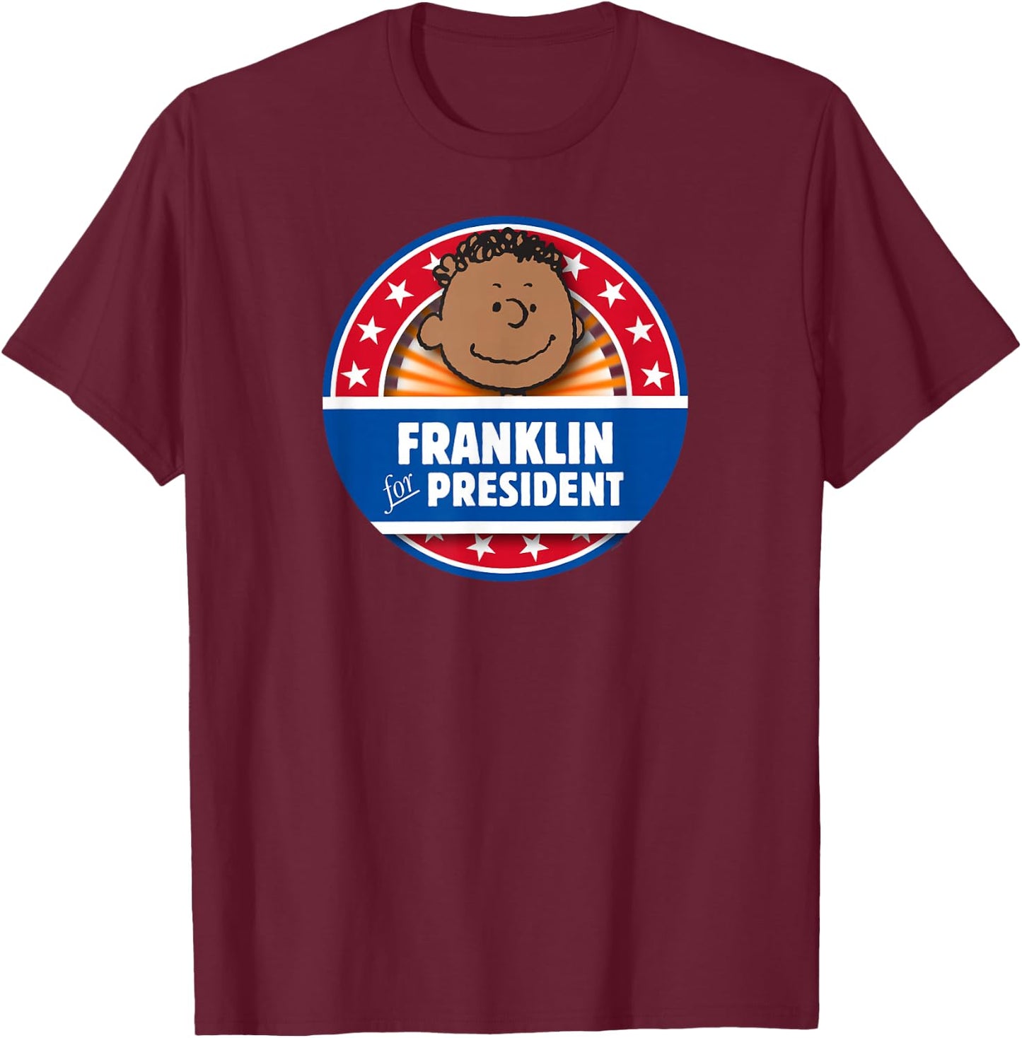 Peanuts Franklin for President T-Shirt - T-Shirt | Maroon