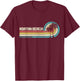 Roatan Beach Honduras Surfer Vintage Souvenir T-Shirt - T-Shirt | Maroon