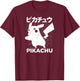 Pokémon Pikachu Kanji Pigment Small T-Shirt - T-Shirt | Maroon