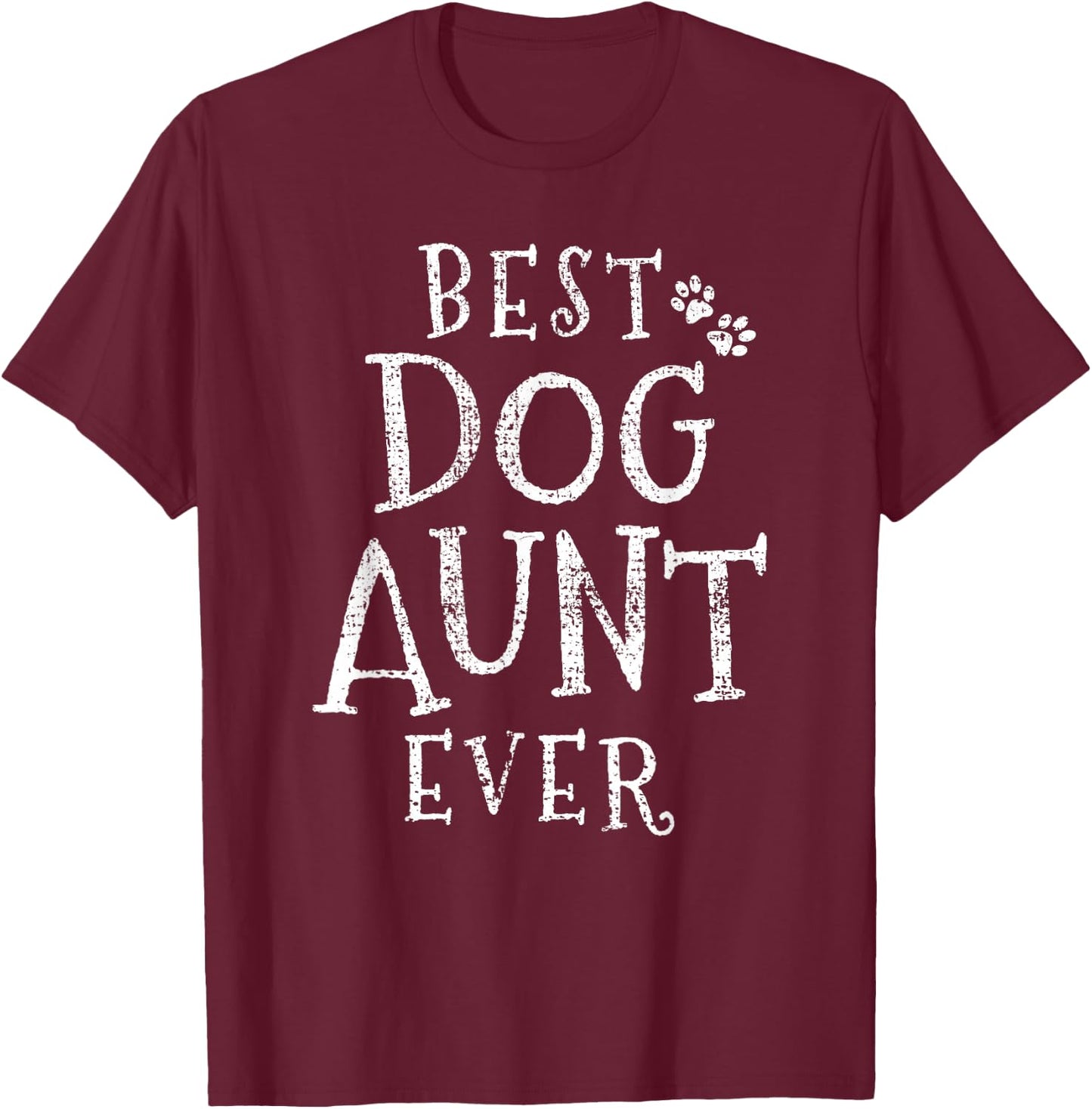 Dog Aunt Auntie T-Shirt - T-Shirt | Maroon