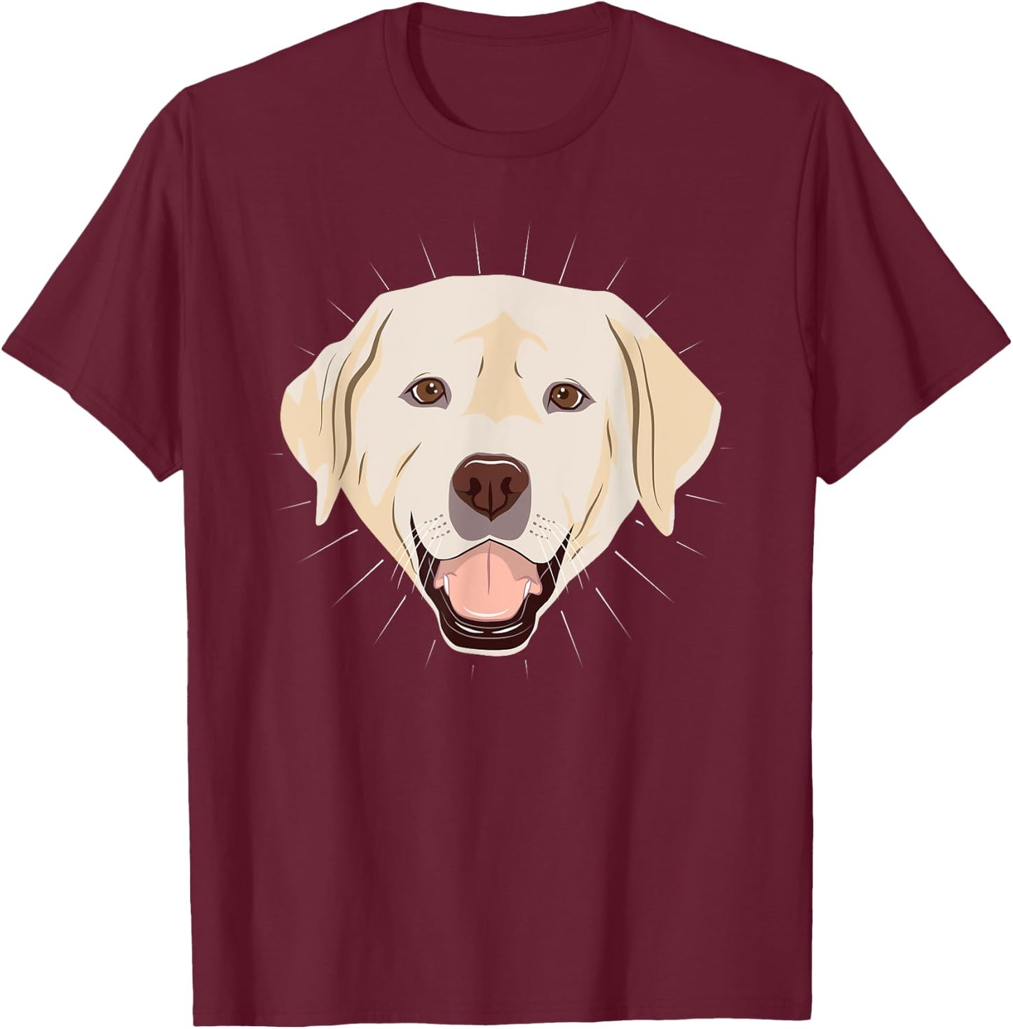 Labrador Retriever Face Art Dog Lover Gift T-Shirt - T-Shirt | Maroon