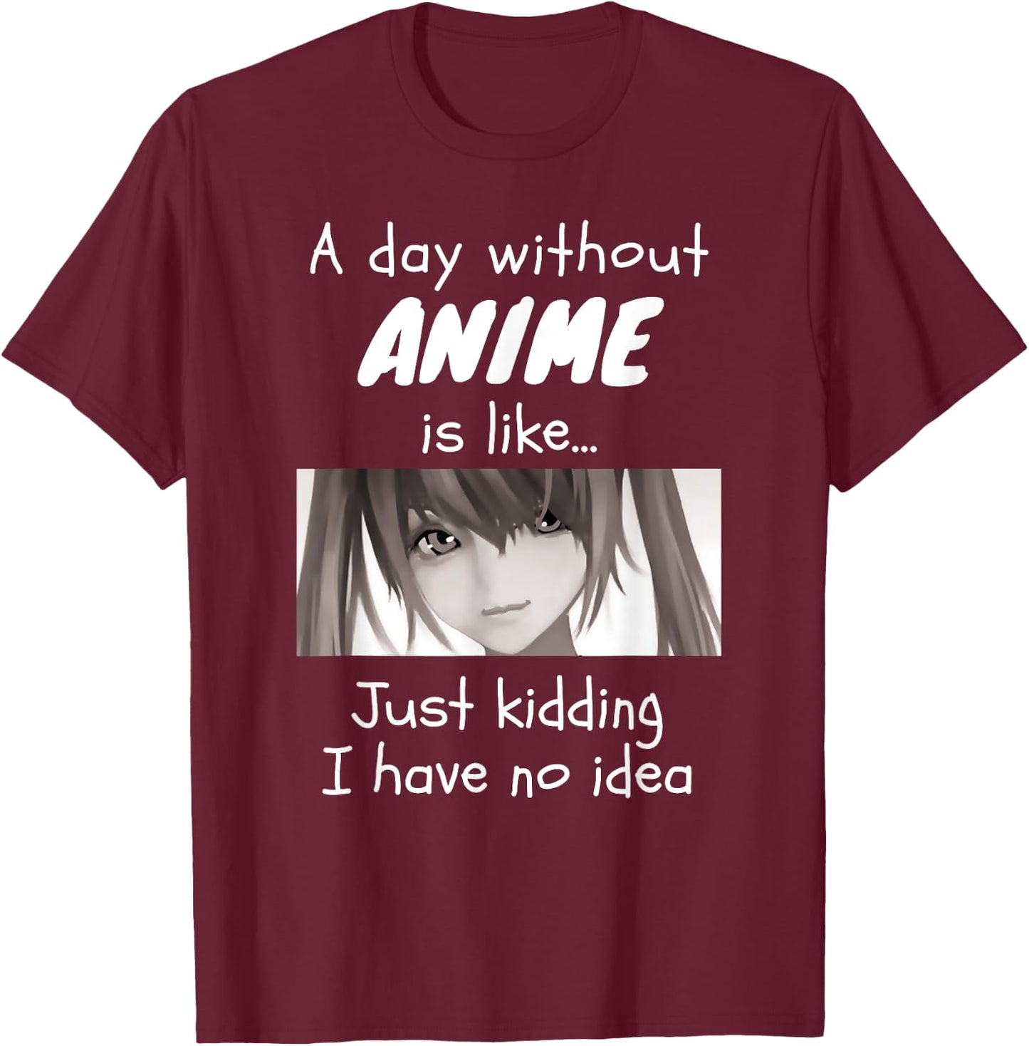 Anime Clothes Girls Women Funny Anime Outfits Cosplay Anime T-Shirt - T-Shirt | Maroon