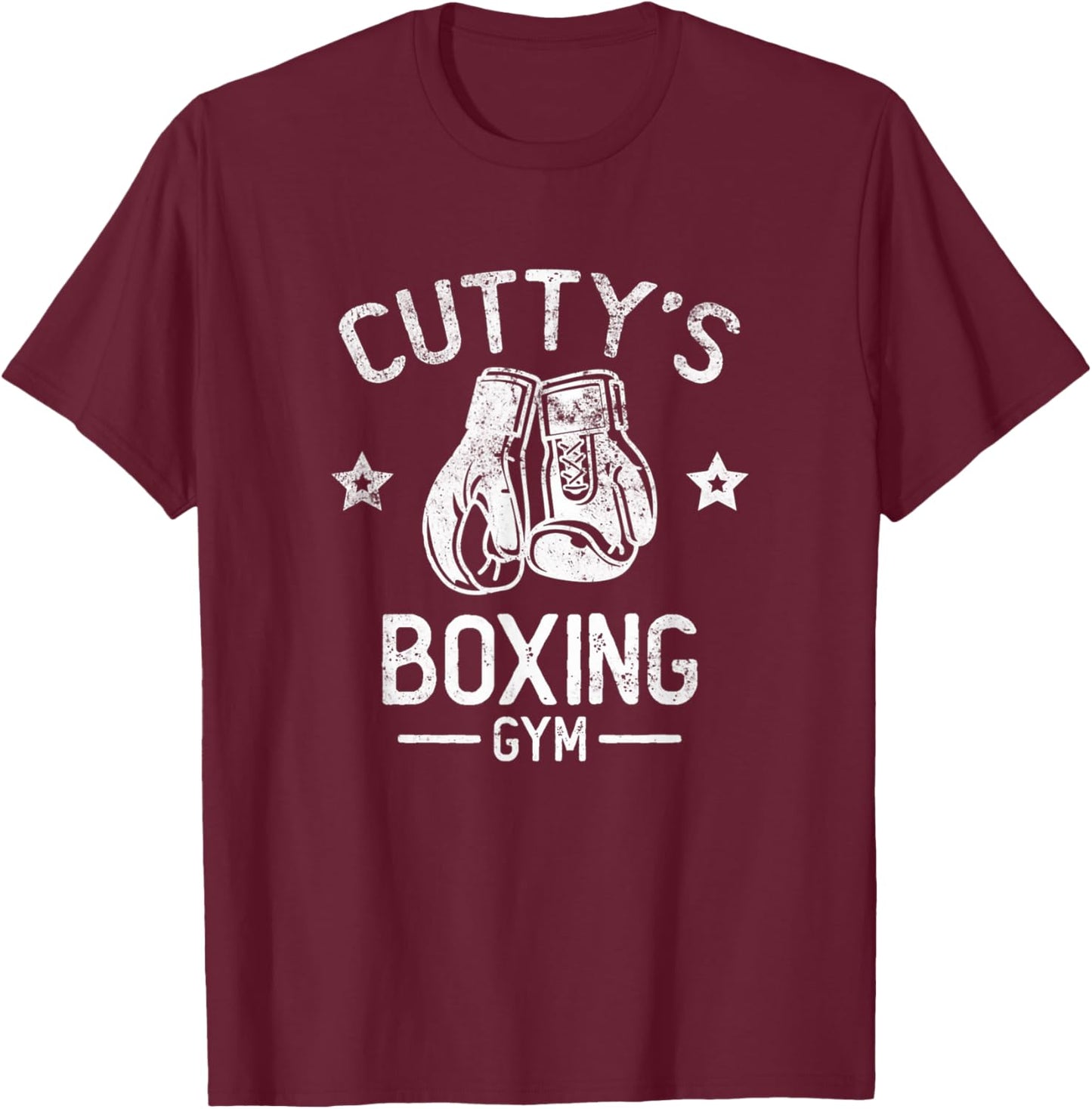 Vintage Cutty's Boxing Gym Est 1975 Boxing Day T-Shirt - T-Shirt | Maroon