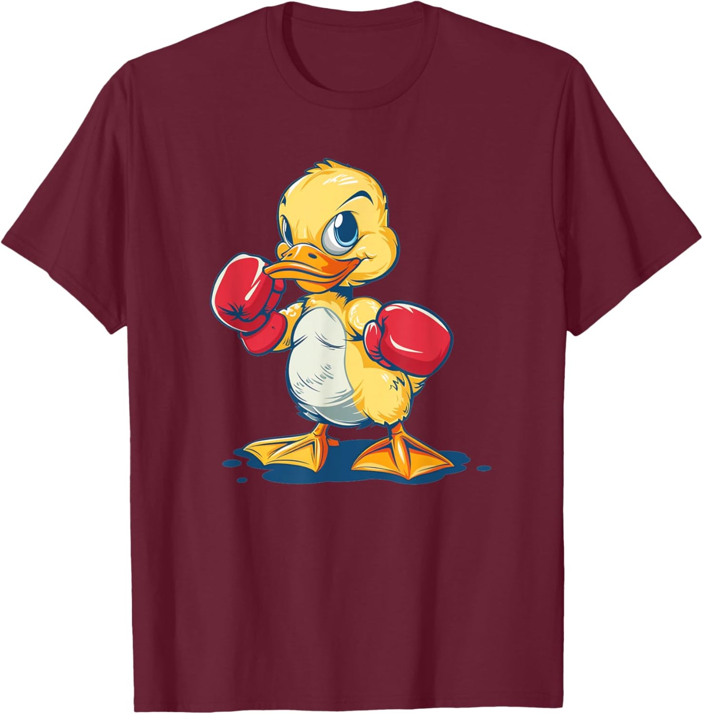Funny Duck with boxing Gloves Costume for Ducks Lovers T-Shirt - T-Shirt | Maroon