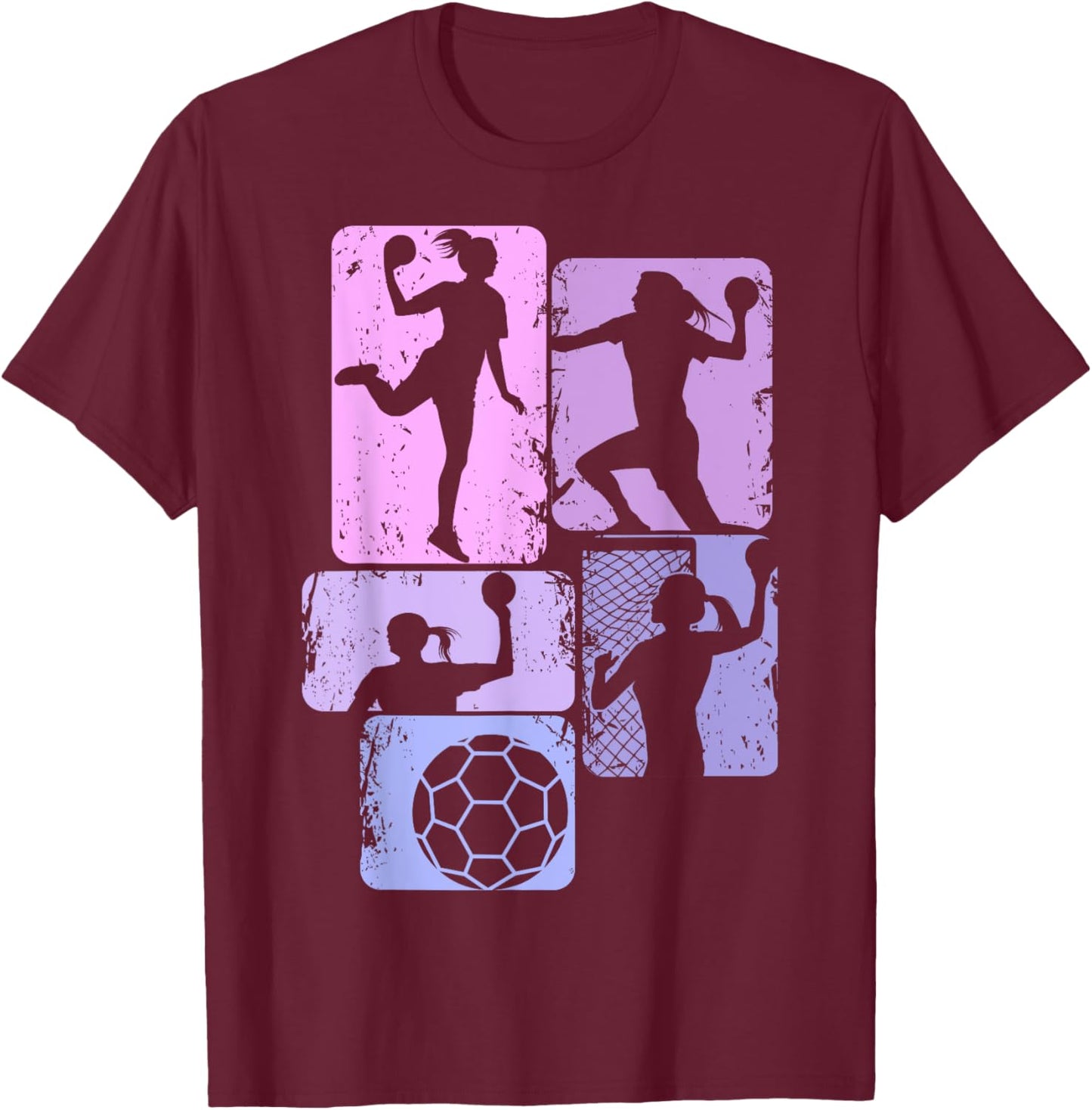 Handball Handballerin Mädchen Kinder Frauen T-Shirt - T-Shirt | Maroon