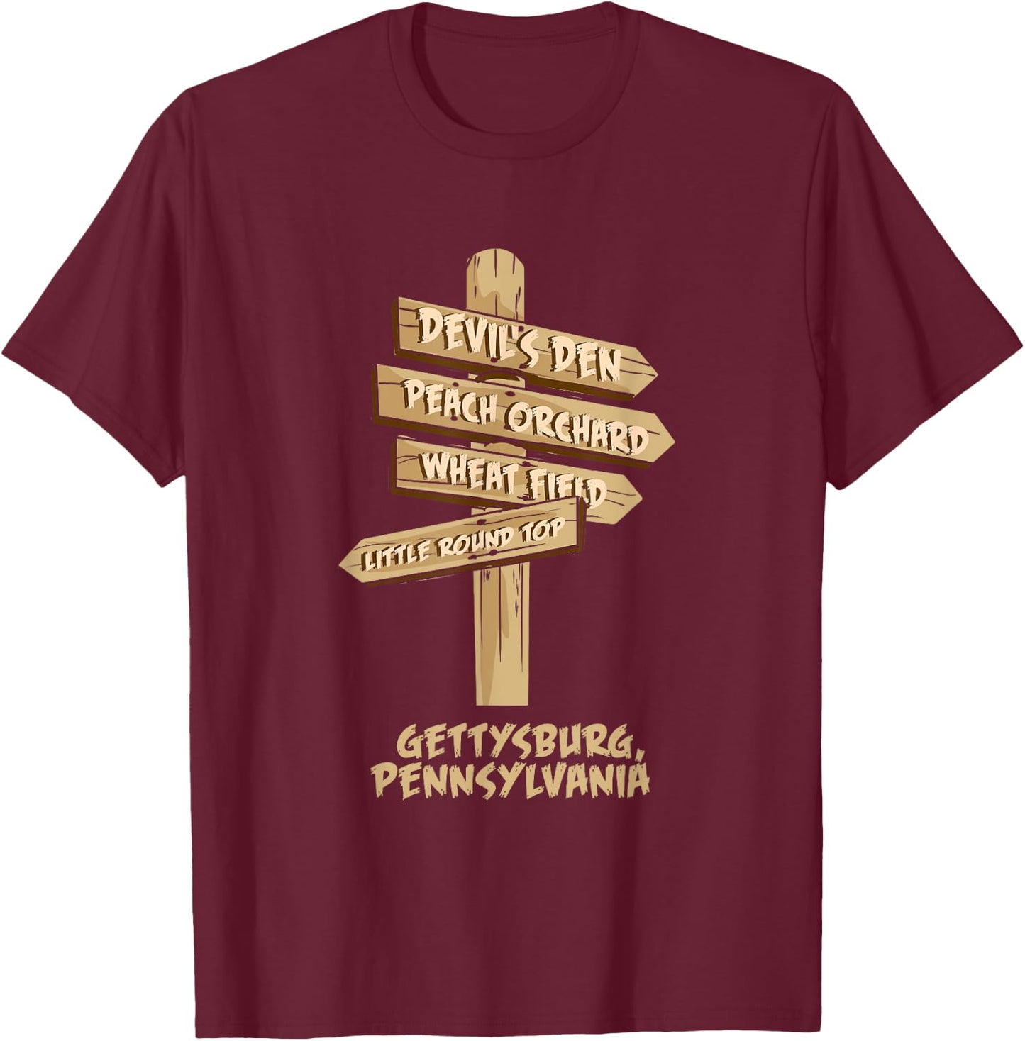 Gettysburg Pennsylvania American civil war - US History T-Shirt - T-Shirt | Maroon