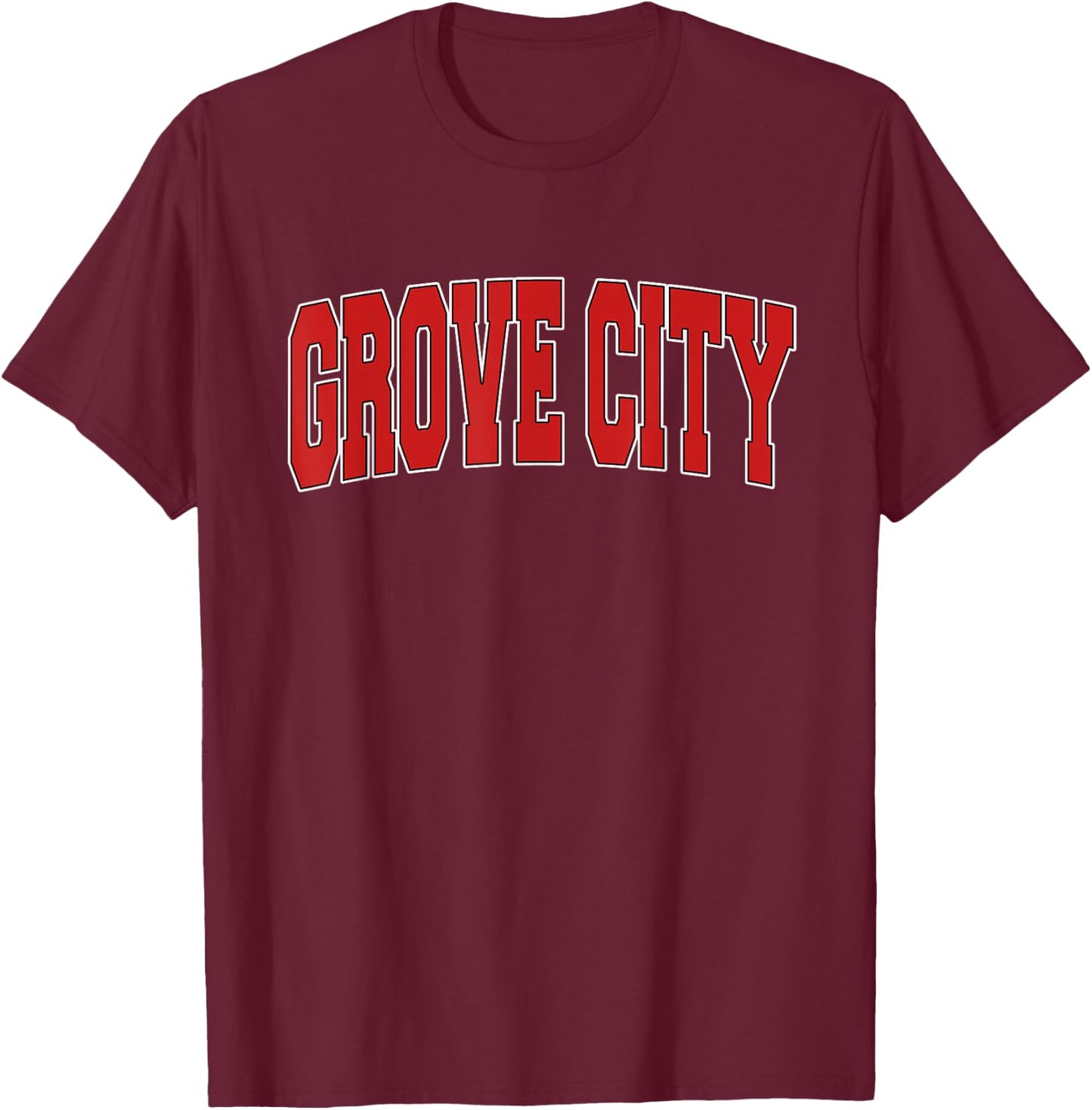 GROVE CITY PA PENNSYLVANIA Varsity Style USA Vintage Sports T-Shirt - T-Shirt | Maroon