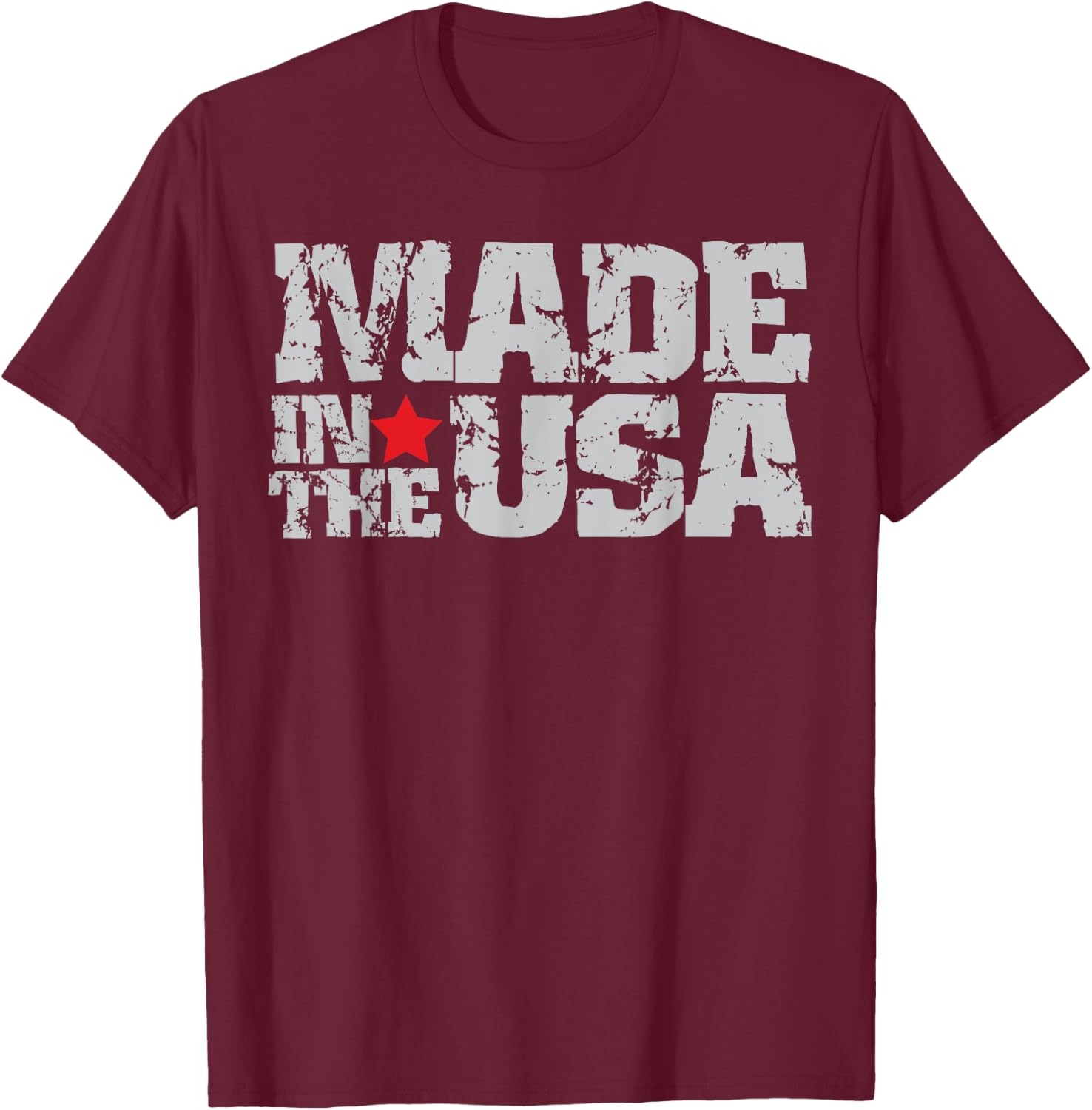 Made in the USA, Proud Born in the USA T-Shirt - T-Shirt | Maroon