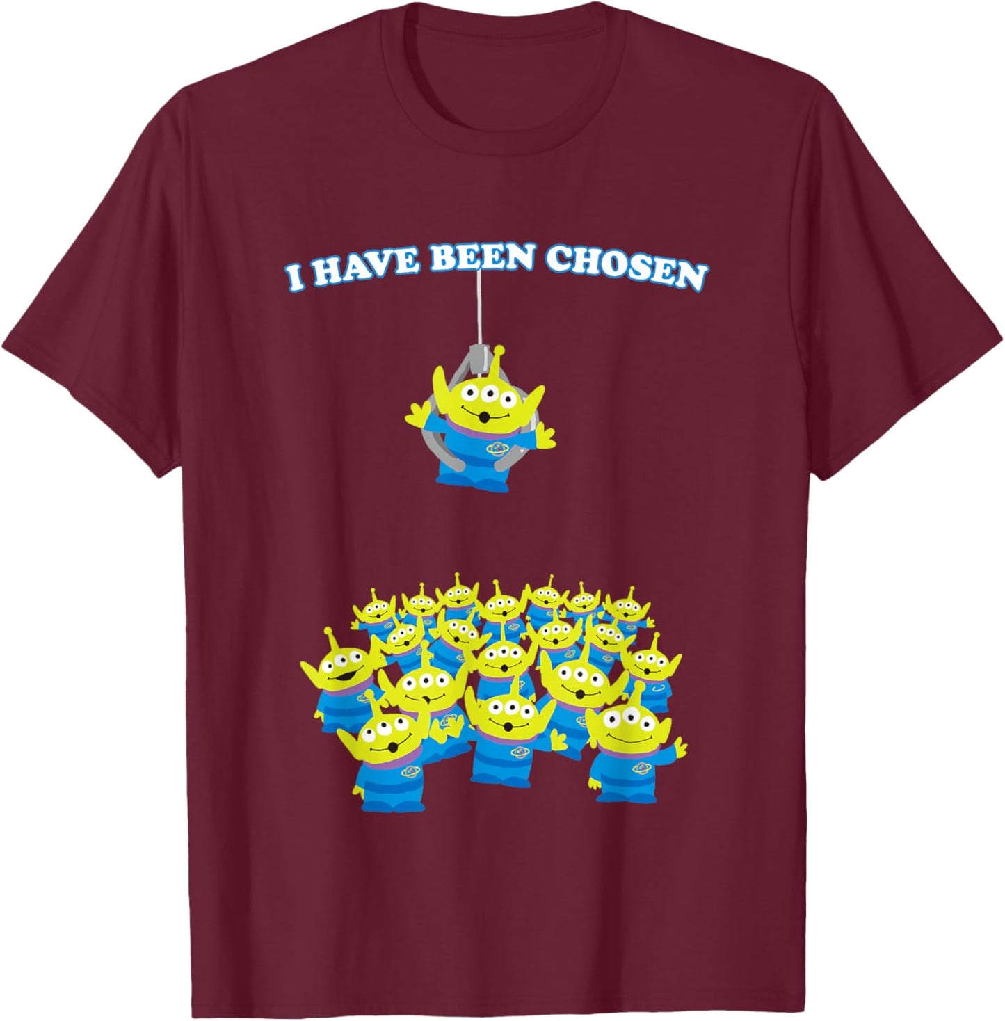 Disney Pixar Toy Story I Have Been Chosen Cute Aliens Logo T-Shirt - T-Shirt | Maroon