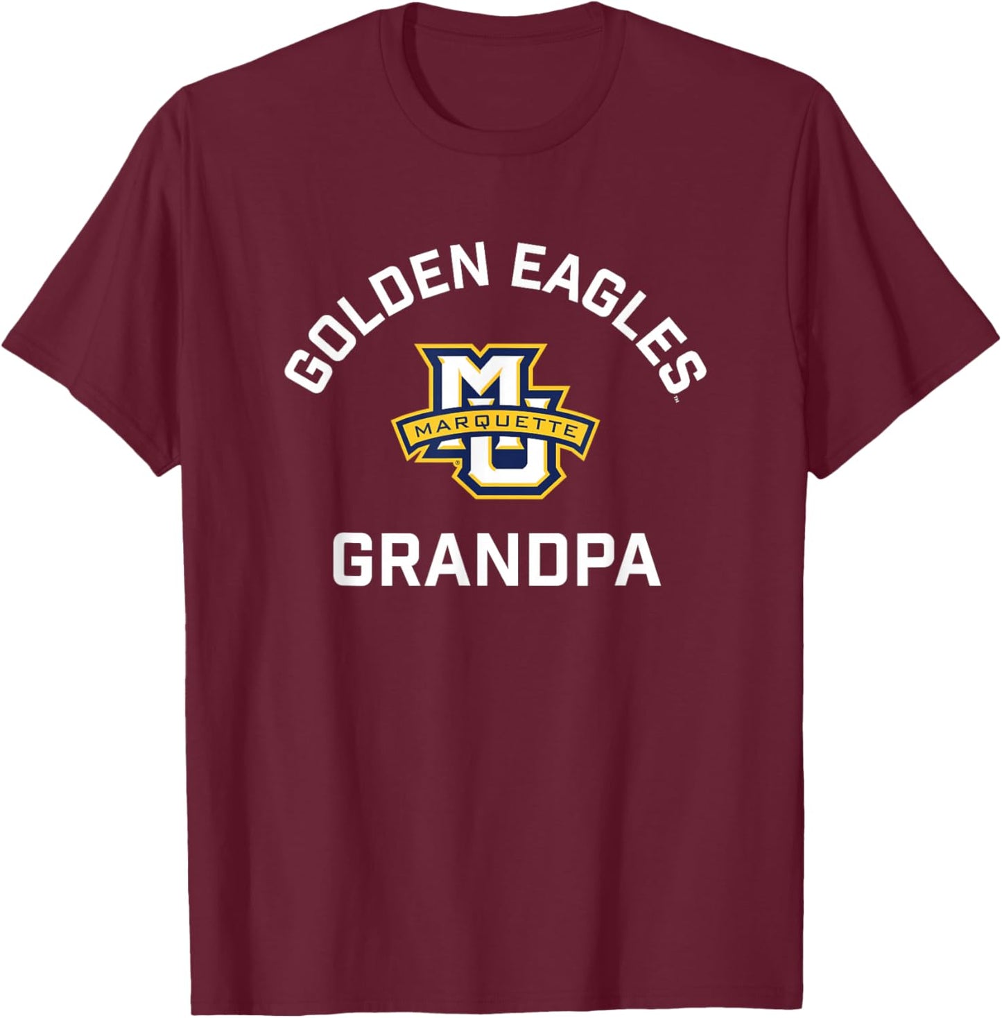 Marquette University Golden Eagles Arched Grandpa T-Shirt - T-Shirt | Maroon