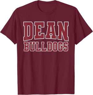 Dean College Bulldogs Apparel Sports Fan T-Shirt - T-Shirt | Maroon
