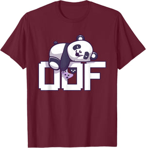 Oof Gamer Meme - Noob Internet Culture Panda Gamer T-Shirt - T-Shirt | Maroon