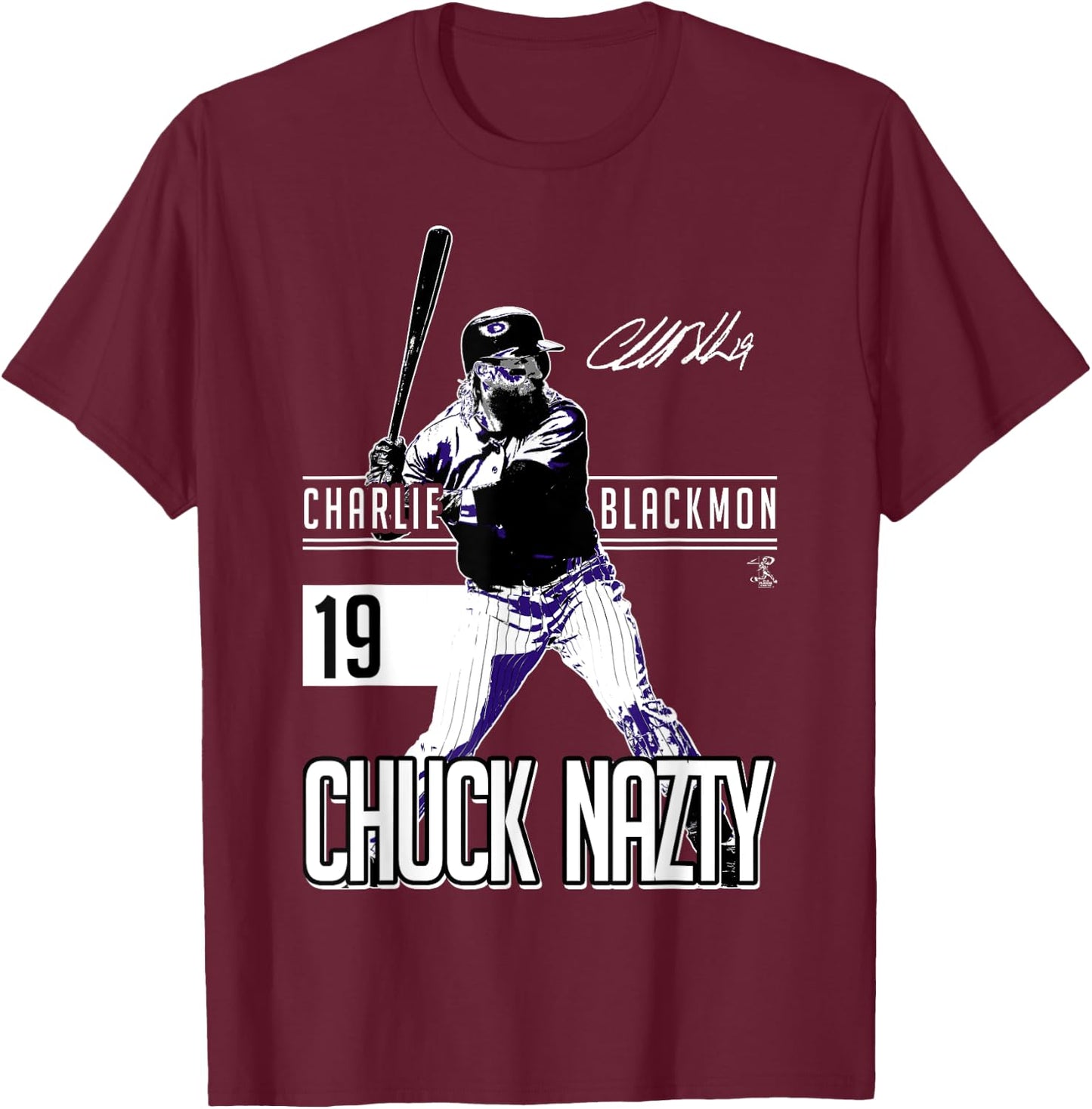 Charlie Blackmon - Apparel T-Shirt - T-Shirt | Maroon