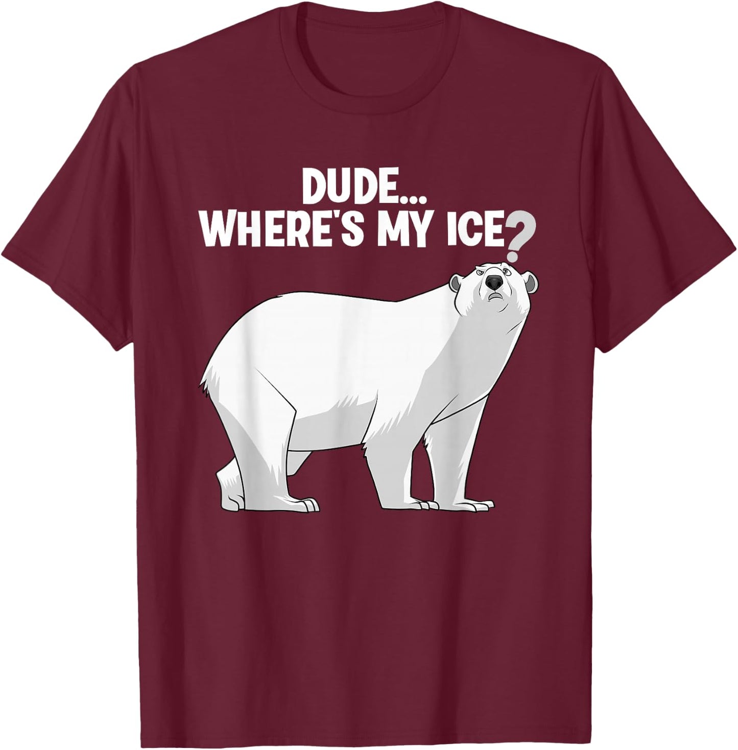 Best Polar Bear Design Boys Kids Polar Bear Lover T-Shirt - T-Shirt | Maroon
