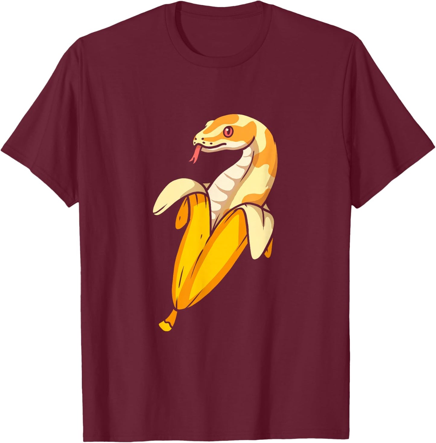 Ball Python Banana Reptile Snake Owner T-Shirt - T-Shirt | Maroon