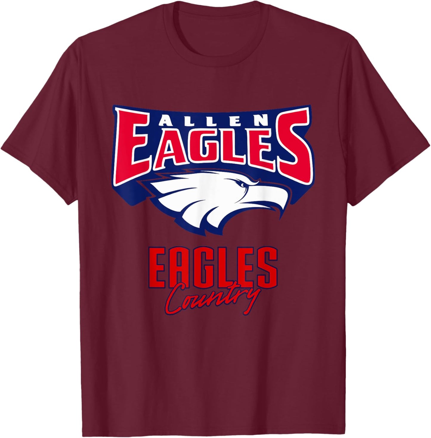 Allen Eagles Logo Country HS T-Shirt - T-Shirt | Maroon