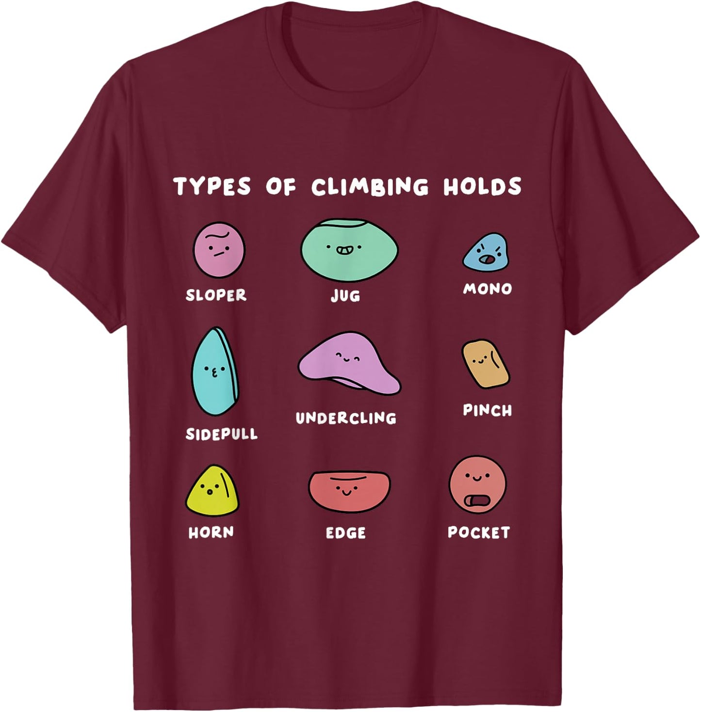 Funny Bouldering Boulderer Indoor Rock Wall Climber Climbing T-Shirt - T-Shirt | Maroon