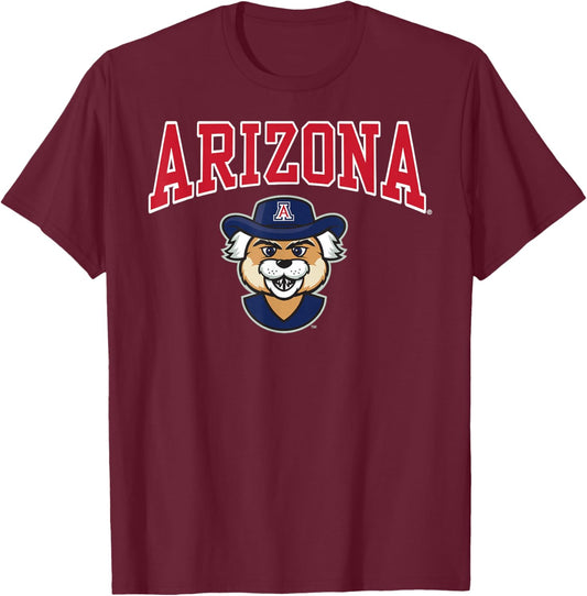 Arizona Wildcats Wilbur Mascot Officially Licensed T-Shirt - T-Shirt | Maroon